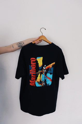 1990s Marlboro Man Cowboy T-Shirt ~ Size L/XL