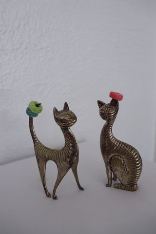 Metal Siamese Cat Figurines